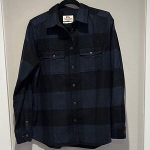 Fjallraven Blue and Black Button Down Shirt